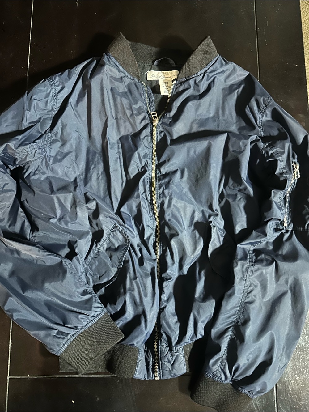 H&M Navy Blue Bomber Jacket